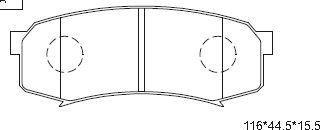 Asimco KD2281Y - Brake Pad Set, disc brake autospares.lv