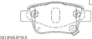 Asimco KD2749 - Brake Pad Set, disc brake autospares.lv