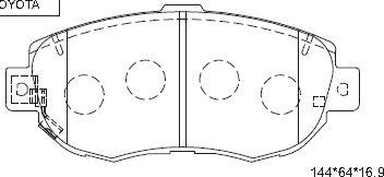 Asimco KD2741W - Brake Pad Set, disc brake autospares.lv