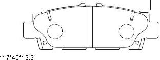 Asimco KD2742 - Brake Pad Set, disc brake autospares.lv