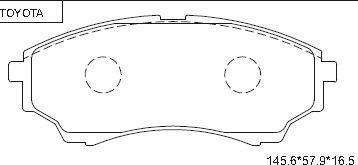 Asimco KD2759 - Brake Pad Set, disc brake autospares.lv