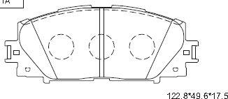 Asimco KD2764 - Brake Pad Set, disc brake autospares.lv