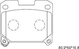 Asimco KD2760 - Brake Pad Set, disc brake autospares.lv