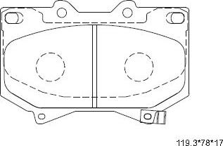 Asimco KD2768 - Brake Pad Set, disc brake autospares.lv