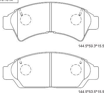 Asimco KD2709 - Brake Pad Set, disc brake autospares.lv