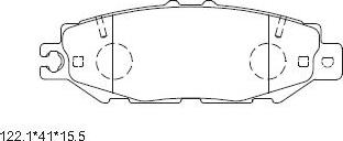 Asimco KD2705 - Brake Pad Set, disc brake autospares.lv