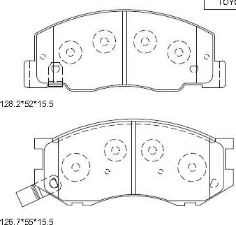 Asimco KD2717 - Brake Pad Set, disc brake autospares.lv