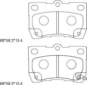 Asimco KD2782 - Brake Pad Set, disc brake autospares.lv