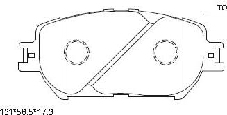 Asimco KD2739 - Brake Pad Set, disc brake autospares.lv