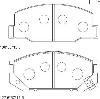 Asimco KD2738 - Brake Pad Set, disc brake autospares.lv