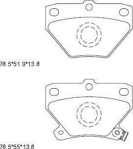 Asimco KD2720 - Brake Pad Set, disc brake autospares.lv