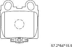 Asimco KD2722 - Brake Pad Set, disc brake autospares.lv