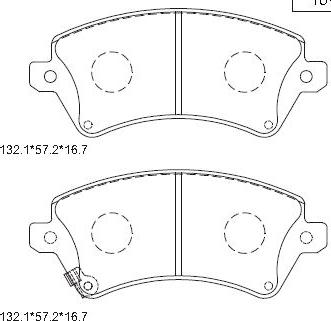 Asimco KD2774 - Brake Pad Set, disc brake autospares.lv