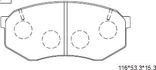 Asimco KD2775 - Brake Pad Set, disc brake autospares.lv