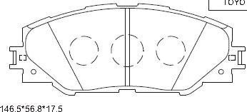 Asimco KD2773 - Brake Pad Set, disc brake autospares.lv