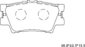 Asimco KD2772 - Brake Pad Set, disc brake autospares.lv