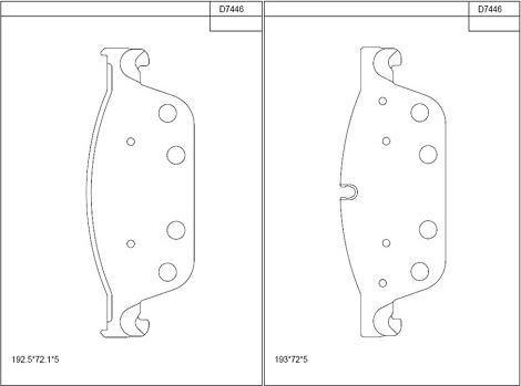 Asimco KD7446 - Brake Pad Set, disc brake autospares.lv