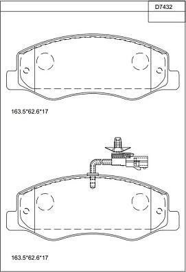 Asimco KD7432 - Brake Pad Set, disc brake autospares.lv