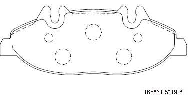 Asimco KD7544 - Brake Pad Set, disc brake autospares.lv