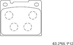 Asimco KD7568 - Brake Pad Set, disc brake autospares.lv