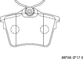 Asimco KD7504 - Brake Pad Set, disc brake autospares.lv