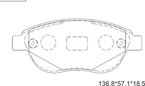 Asimco KD7518 - Brake Pad Set, disc brake autospares.lv