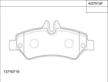 Asimco KD7513F - Brake Pad Set, disc brake autospares.lv