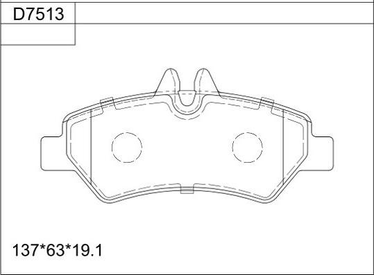 Asimco KD7513 - Brake Pad Set, disc brake autospares.lv