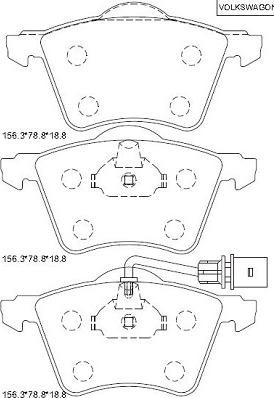 Asimco KD7580 - Brake Pad Set, disc brake autospares.lv