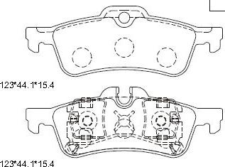 Asimco KD7583 - Brake Pad Set, disc brake autospares.lv