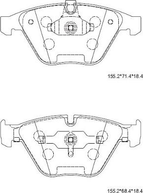 Asimco KD7535H - Brake Pad Set, disc brake autospares.lv