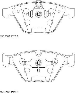 Asimco KD7535 - Brake Pad Set, disc brake autospares.lv