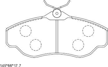 Asimco KD7526 - Brake Pad Set, disc brake autospares.lv