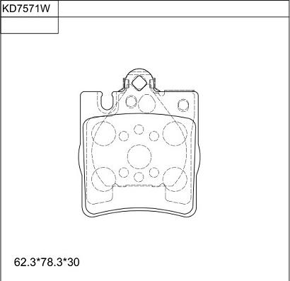 Asimco KD7571W - Brake Pad Set, disc brake autospares.lv