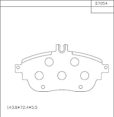 Asimco KD7054 - Brake Pad Set, disc brake autospares.lv