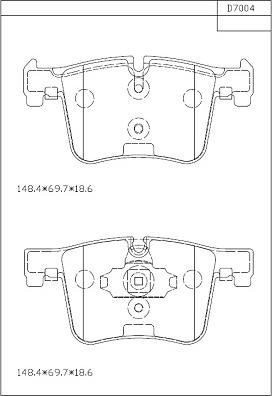 Asimco KD7004 - Brake Pad Set, disc brake autospares.lv