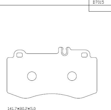 Asimco KD7015 - Brake Pad Set, disc brake autospares.lv