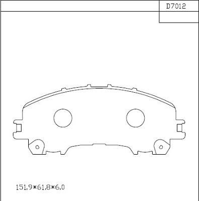 Asimco KD7012 - Brake Pad Set, disc brake autospares.lv