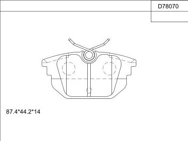 Asimco KD78070 - Brake Pad Set, disc brake autospares.lv