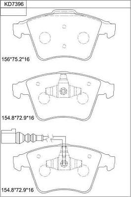 OEMparts 93176115 - Brake Pad Set, disc brake autospares.lv