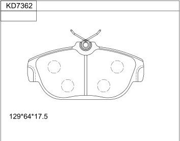 Asimco KD7362 - Brake Pad Set, disc brake autospares.lv