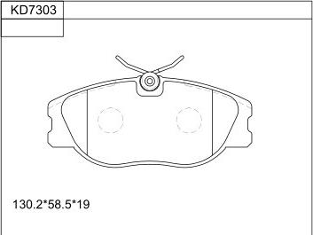 Asimco KD7303 - Brake Pad Set, disc brake autospares.lv