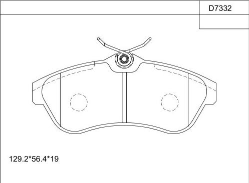 Asimco KD7332 - Brake Pad Set, disc brake autospares.lv