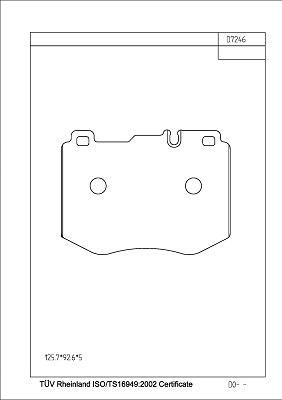 Asimco KD7246 - Brake Pad Set, disc brake autospares.lv