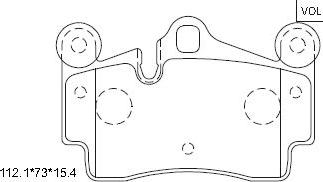 Asimco KD7794 - Brake Pad Set, disc brake autospares.lv