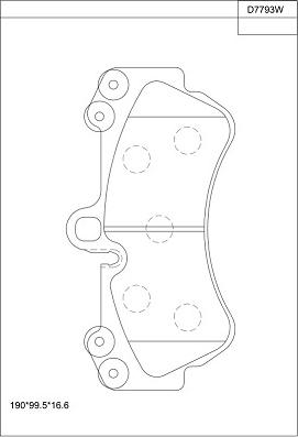 Asimco KD7793W - Brake Pad Set, disc brake autospares.lv