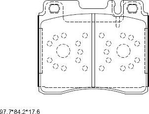 Asimco KD7745 - Brake Pad Set, disc brake autospares.lv