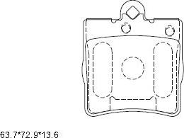 Asimco KD7740 - Brake Pad Set, disc brake autospares.lv