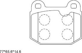 Asimco KD7743 - Brake Pad Set, disc brake autospares.lv