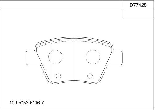 Asimco KD77428 - Brake Pad Set, disc brake autospares.lv